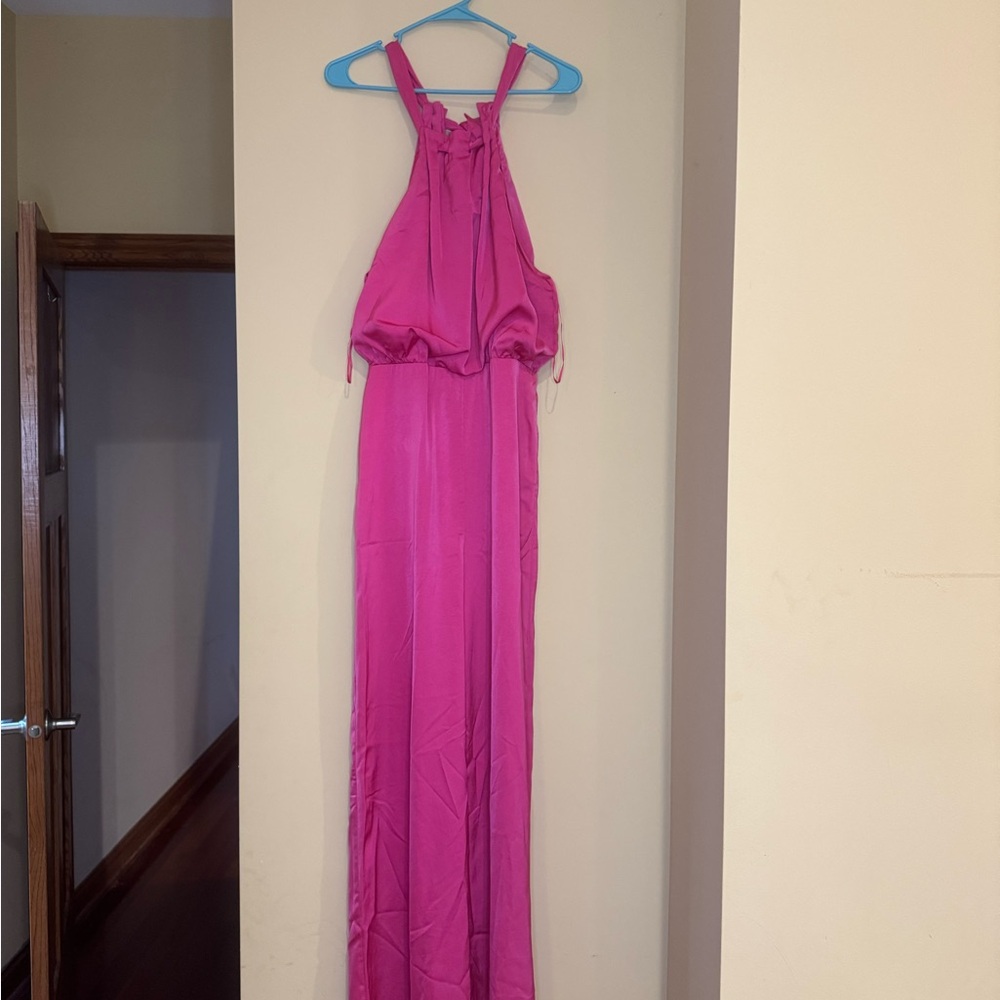 Elegant Pink Halter Romper